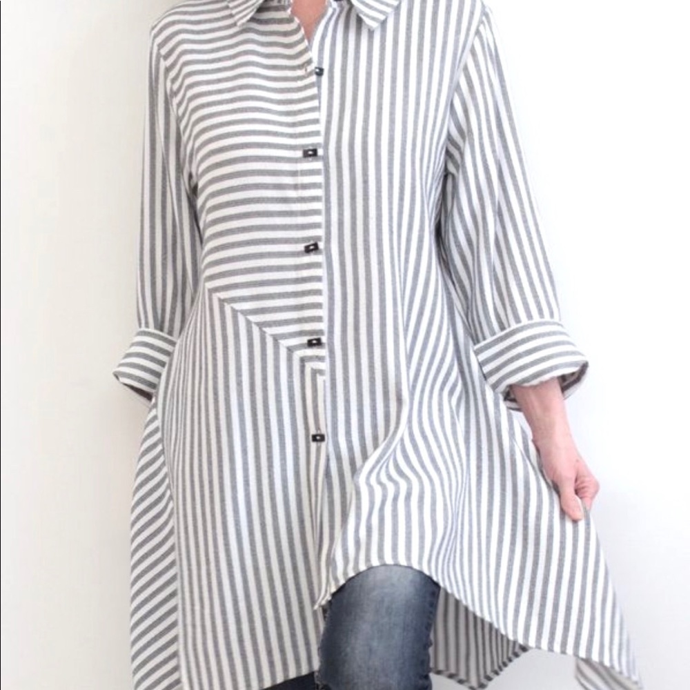 Soft Surroundings Asymmetrical Lagenlook Tunic Top